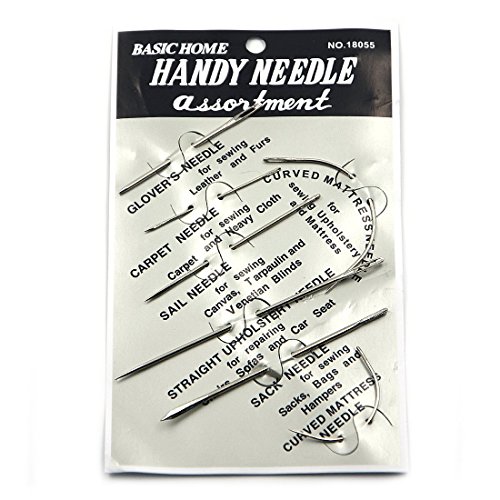 Nähen Set 11 tlg Nähnadeln gewachsten Faden Leder Nadel Fingerhut für Leder Handwerk Nähen Werkzeug leather DIY Sewing Craft Tool - 8