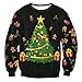 Produktbild Ghemdilmn Weihnachten Bluse Shirt Weihnachtsbaum Druck Sweatshirt Tops Damen Plus Größe Langarm Christmas Festlich Weihnachten Hut Schal Weihnachtsmann Rentier Pullover Mantel Outwear