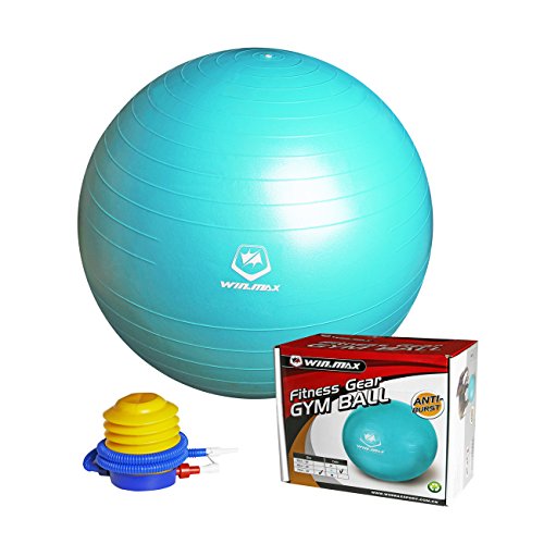 Gymnastikball 75 cm PVC Fitness pregancy gebären Anti-Burst Gymnastikbälle mit Fuß Pumpe - 3