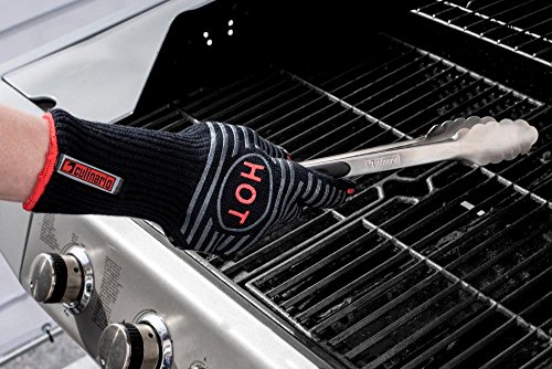 1 Paar culinario Grillhandschuhe / Backhandschuhe , Profi Topflappen, bis 250 °C hitzebeständig, mit extra langem 11 cm Bund - 4
