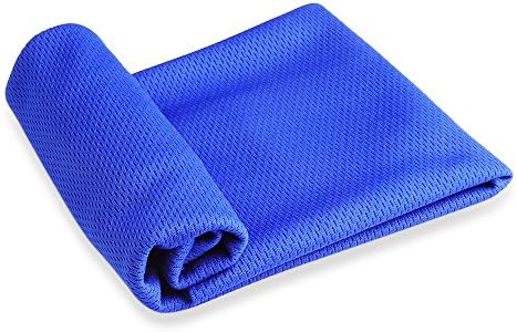 Ranipobo Cooling Towel Multi Function Sports Exercise Outdoor or Household Sweat Summer Ice cool Towels 35 x 90cm ( Dark Blue )
