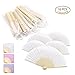 Dproptel DIY Hand Fächer Bambus Taschenfächer Papierfächer Hochzeit Zubehör & Gefälligkeiten Handventilator Faltbare Fan 10pcs (weiss)