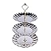 Produktbild Hrph Obstteller Ständer Gebäck Tablett Süßigkeiten Teller Kuchen Desserts 2/3 Schicht-Edelstahl-Party Home Decoration