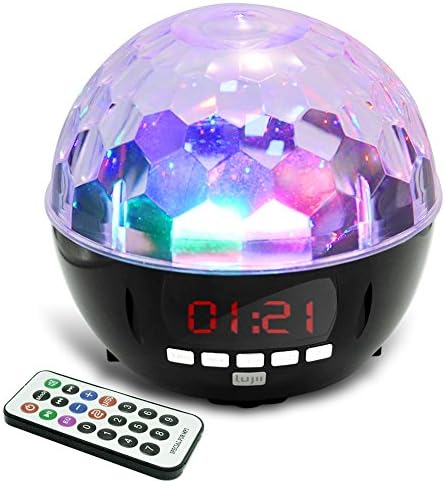 LUJII Stereo Wireless Bluetooth Speaker with Stage Lights, Synchronised LED Light Show, 10W Output from Two 5W Drivers, Dual Passive Radiators / Subwoofers for Bass, Support FM Radio, Music Player for TF Card, for House Party Wedding Birthday Club, ETC.Speaker for iPhone, iPad, Samsung, Nexus, HTC and More