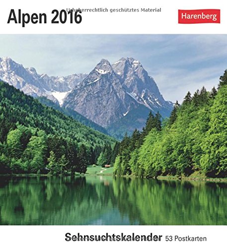 Alpen 2016: Sehnsuchtskalender, 53 Postkarten