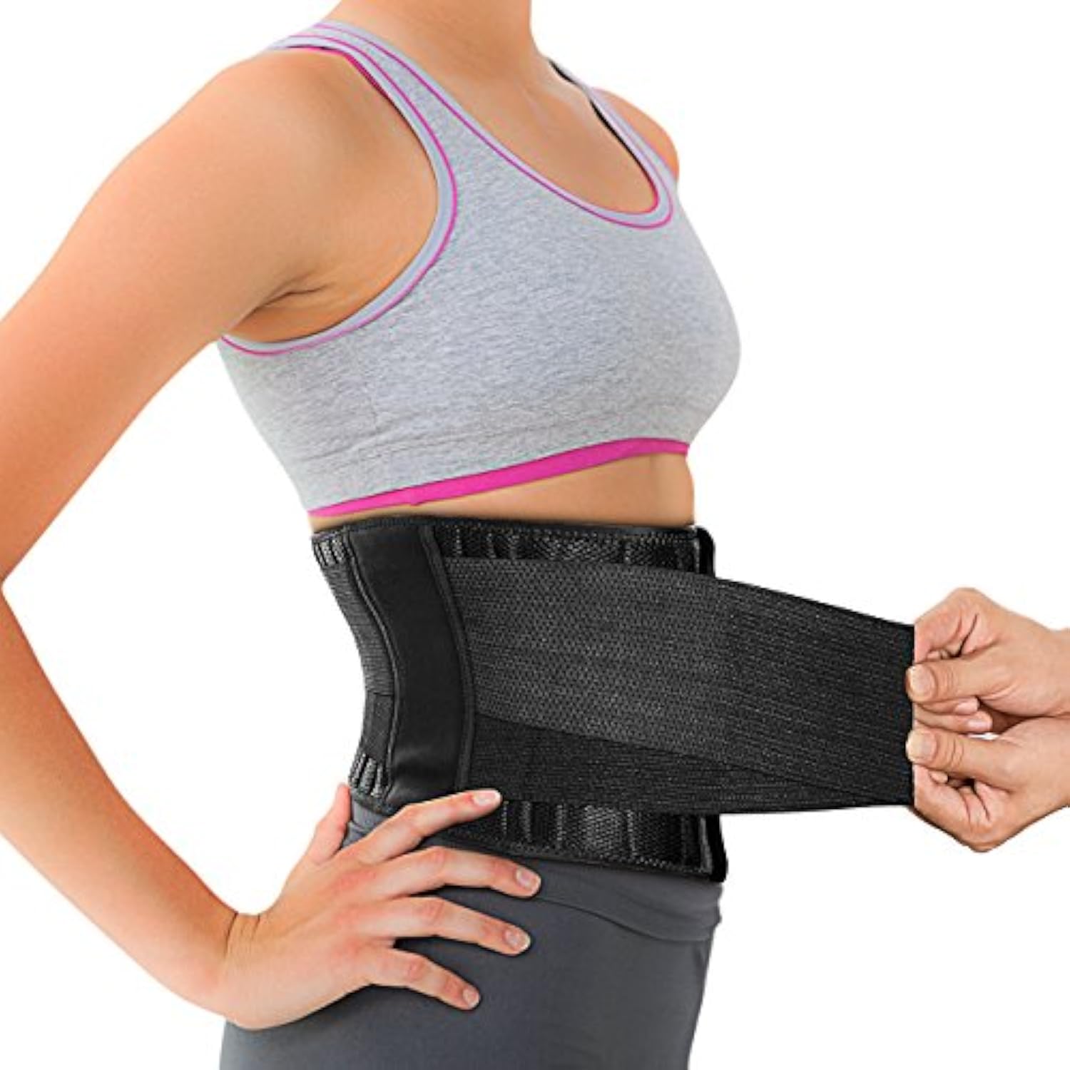 Ceinture Lombaire Respirante Avec Velcro - Pour Sport, Mal De Dos, Posture Et Perte De Poids - Taille Ajustable