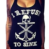 Voberry® 1PC Women Lady New Fashion Casual Boat Anchor Skull Printing Vest Sleeveless Blouse Tank Tops Shirt