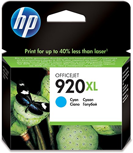 HP 920XL Cyan Original Druckerpatrone mit hoher Reichweite für HP Officejet