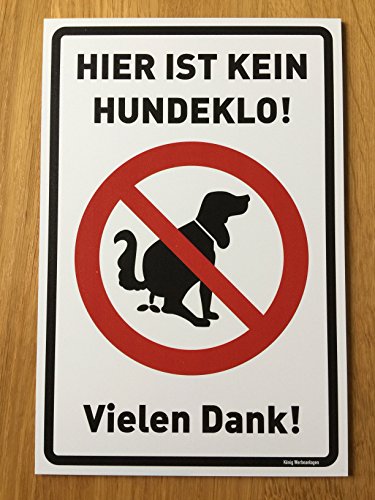 Schild Hier ist kein Hundeklo 30x20cm wahlweise Schild oder Aufkleber (Schild 200x300mm (3mm Alu-Verbundtafel)), Hundekot, Hundehaufen, Hundetoilette - 2