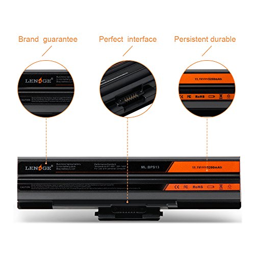LENOGE Ersatz Hochleistung Akku Li-ion Laptop Batterie Für Sony Vaio Kompatible Teil VGP-BPS13B/S VGP-BPS13S VGP-BPS13B/Q VGP-BPS13A/R VGP-BPS13AB 18 Monate Garantie - 5