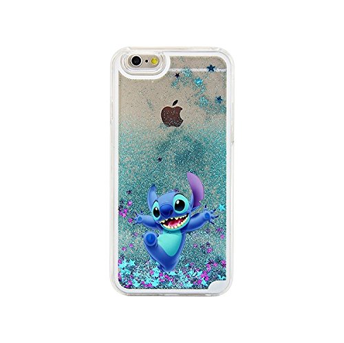 Phone Kandy   Duro transparente caja del tel  fono de Shell del brillo de la chispa Stars con la historieta  iPhone 6 6s Plus  5 5    Stitch 