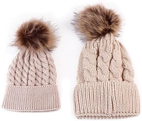Mom and Baby Hat,Eenkula Cute New Toddlers Baby Winter Warm Mom and Baby Knitting Outside Keep Warm Hat
