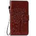 Produktbild Jepson Lenovo ZUK Z2 Pro (5.2 Zoll) Pro Handyhülle, Premium Lederhülle Flip Case Bookstyle Folio Cover Kartenfächer Magnetverschluss und Standfunktion Leder Schale Etui für Handytasche Schutzhülle Prägung Katzen & Baum Muster.