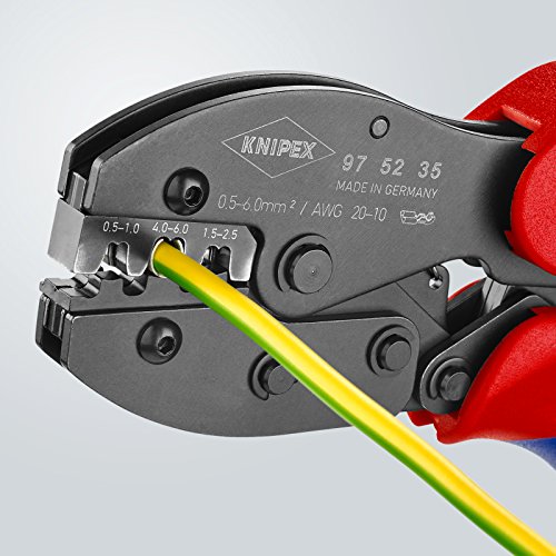 Knipex 97 52 35 PreciForce: Crimpzange für unisoliert-offene Steckverbinder - 6