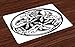 Produktbild SRFRFGY Fußmatten Celtic Place Mats Three Dogs Biting Their Tails Animal Forms Vikings Heritage Celtic Knots Medallion, Washable Fabric Placemats for Dining Room Kitchen Table Decor, Black White