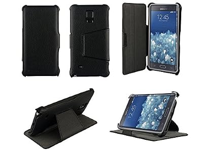 XEPTIO Etui Samsung Galaxy Note Edge (Wifi / LTE / 4G) noir 16/32/64 GB Cuir Style avec stand - Housse flip cover coque de protection smartphone Galaxy Note Edge noire - Prix découverte accessoires pochette XEPTIO : Exceptional case !