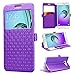 Produktbild SMART LEGEND Lederhülle für Samsung Galaxy A5 2016 A510 Ledertasche Hülle View Window Schutzhülle Premium PU Leder mit Handschlaufe Flip Case Protective Cover Innere Weiche Silikon Bookcase Handy Tasche Schale mit Kartenfächer Magnetverschluß Standfunktion Etui - Lila