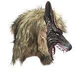 Oportunidad: Halloween MROSW Máscara Espeluznante De Halloween Decoración del Partido Lobo Cabeza Máscara Disfraces De Teatro De Látex De Goma Máscara De La Novedad Máscara De Látex De Animales, Black