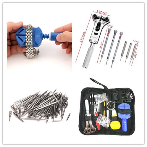 CHEEFULL Uhrenwerkzeug Set Uhr-Reparatur-Werkzeug-Satz 144PCS Bewegliche Uhrmacher-Uhr-Reparatur-Werkzeuge,Beste Qualitätsfrühlings-Stange,Stift,Bügel,Verbindungs-Abbau-Werkzeug,Tragen Fall - 5
