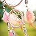 SOLEDI Pink Dream Catcher Circular With feathers Wall Hanging Decoration Ornament Gift