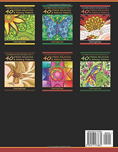 Coloring Books For Adults Volume 5: 40 Stress Relieving And Relaxing Patterns, Adult Coloring Books Series By ColoringCraze.com (ColoringCraze Adult ... Stress Relieving Coloring Pages For Grownups)