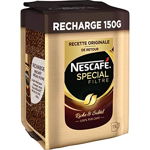 Nescafé Special Filtre, Café Soluble, Recharge de 150g - Lot de 2 Recharges