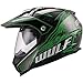 Produktbild WULFSPORT PrimeX Doppel Sonnenblende Dual Sport Motorrad Motocross Helm ECE2205 Genehmigt | Grün XS (53-54cm)
