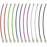 El paquete al por menor Wisdompro incluye 12 alambres de acero inoxidable de 12 de 11 cm (2 unidades de cada color). Colores: negro, plata, rojo, azul, verde, púrpura, y 1 paño de limpieza de microfibra Wisdompro de 10 x 10 cm.