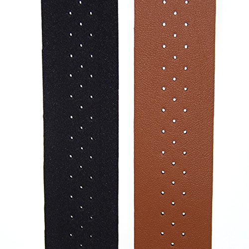 KINGOU Carbon Faser PU Leder Road Bike Lenkerband Bar Tapes – 2 pro Set - 5