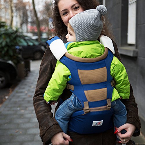 Emma & Noah Babytrage, ergonomisch abgestimmt für Kind und Eltern (empfohlen von 6 bis 36 Monate, zugelassen für 3,6 bis 15 kg), ideal als Kindertrage, Baby Tragegurt, Baby Rucksack, Baby Carrier, Kindertragerucksack - 4