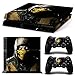 Produktbild Playstation 4 + 2 Controller Aufkleber Schutzfolie Set - Mortal Kombat (6) /PS4
