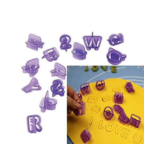 Gemini _ Mall® Fondant Alphabet Ausstecher Ausstechformen für Kuchen dekorieren – 40 pcs – Kuchen, Buchstabe – Zuckerguss Ausschnitt Set zum Dekorieren - 4