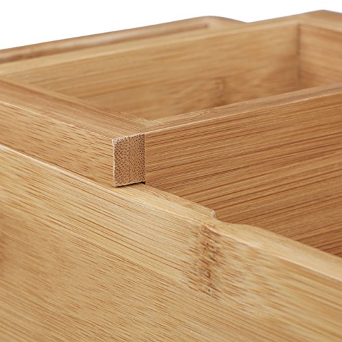 Relaxdays Nussschale mit Nussknacker & Abfallschale, Bambus, Zange, 3-teiliges Set, HxBxT: 8 x 30 x 16 cm, natur - 6