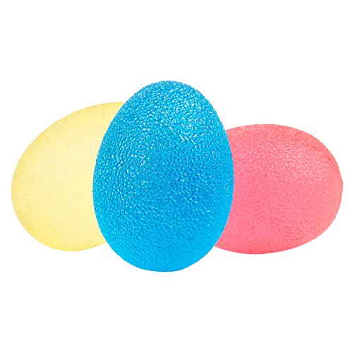 UVISTAR Handtrainer Ball Egg Oval Fingertrainer 3er-Set Ei Kleine Therapiebälle für die Hand, Hand Training, Finger Trainer für Fingerkraft Unterarmtraining - 7