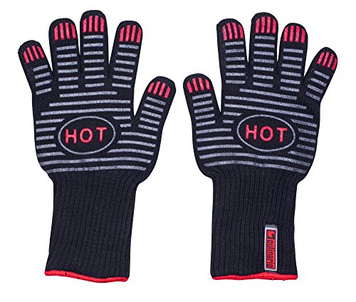 1 Paar culinario Grillhandschuhe / Backhandschuhe , Profi Topflappen, bis 250 °C hitzebeständig, mit extra langem 11 cm Bund - 5
