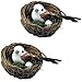 Produktbild Vogel im Nest am Draht 2er-Set (7,5 cm) weiß