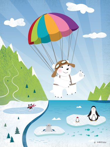 Happy Spaces Kids Wall Art Canvas Print: Nola Parachutes by Elisa Sheehan (30 x 40 x 2 cm)