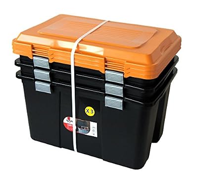 Fast Lot de 3 malles Packer plastique , l.59 x P.39 x H.35.5 cm