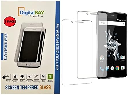 2 Pack Tempered Glass Screen Protector OnePlus 5T, Digital Bay [Protection Anti-scratch] * * Ultra-Clear * * Ultra Tough Screen Protector Glass Screen Protector for OnePlus OnePlus 5T, Screen Protector, 5T. Glass with 9H Hardness, 0.2 mm Thick, 2.5d Rounded Edges by