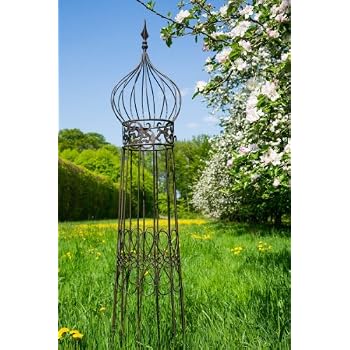 KUHEIGA Rankgerüst Aus Rost – Obelisk 200 Cm Hoch, 10 Mm Volleisen, Für Rosen & Kletterpflanzen, Inkl. Erdspieße
