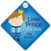 Little Prince On Board Personalised Car Sign New Baby Boy / Child Gift / Present BLP002