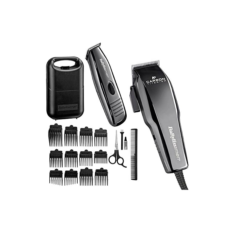 BaByliss-7446AGU-Carbon-Titanium-Hair-Clipper-221382799 BaByliss Carbon Titanium Hair Clipper and Trimmer Set