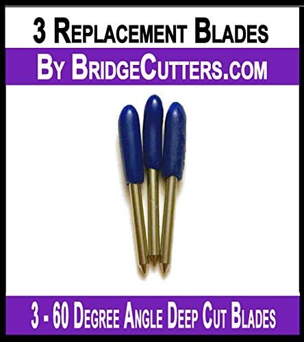 Brother Scan N Cut Replacement Cutting Blades, 3 blades Deep Cut 60 degree angle blade ScanNCut Scan and Cut