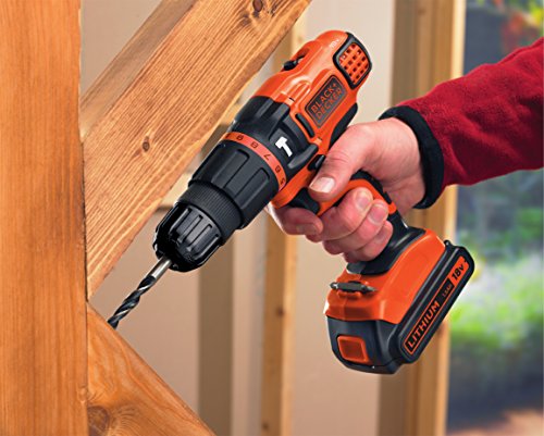 Black + Decker 18V Lithium-Ionen 2-Gang Akku-Schlagbohrschrauber, 10 Drehmomentstufen, ohne Akku und Ladegerät, BDCH188N - 5