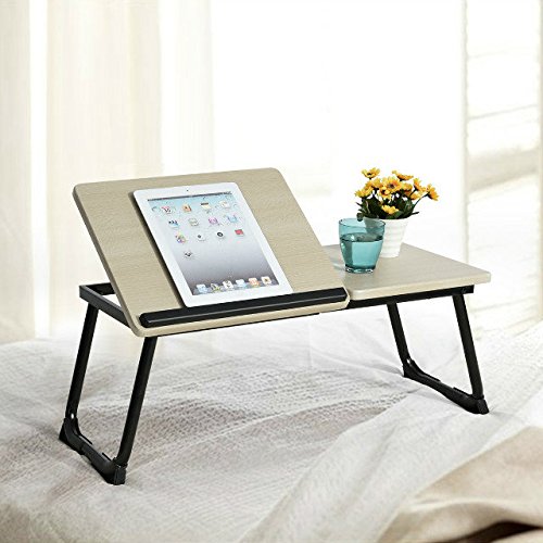 Coavas Portable Bed Laptop Table /Folding Laptop Desk Stand /Computer Notebook Bed Tray (wood) - 6