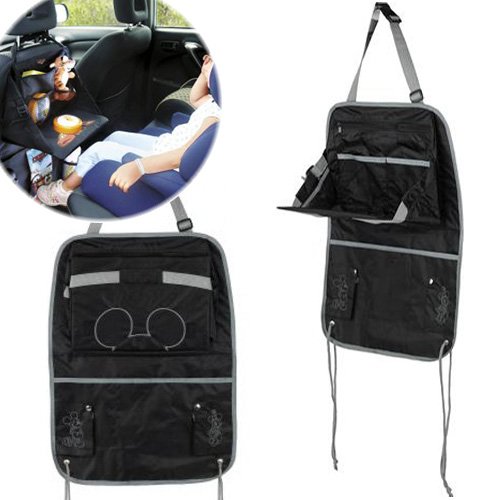 Disney Mickey Mouse Back Seat Car Organiser Storage Feet Protector Black