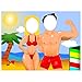 Price comparison product image Summer Beach Bodies Face Cutout Frame Party Selfie Novelty Photo Booth Prop