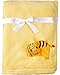 Cuddly Baby Blanket with 3D application / Blanket 76 x 102 cm(Yellow/Cat)
