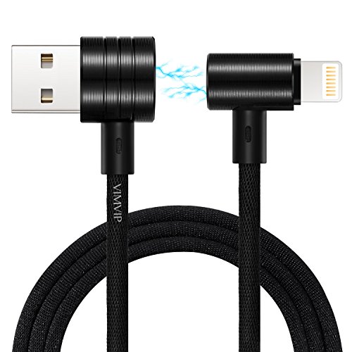 Magnetische Lightning Kabel & #-; vimvip 2 in 1 [90 Grad abgewinkelter] iPhone 7 Lightning & Micro-USB Ladegerät Leinen geflochten Datenübertragung Magnetische Ladekabel Laden Kabel – Kompatibel mit iPhone 7 Plus/6 S/6 und Android-Telefone