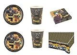 Vendido y Enviado por CAPRILO Lote de Cubiertos Infantiles\"Batman\" (16 Vasos, 16 Platos, 20 Servilletas y 1 Mantel.Vajillas y Complementos. Juguetes para Fiestas de Cumpleaños, Bodas, Bautizos y Comuniones.